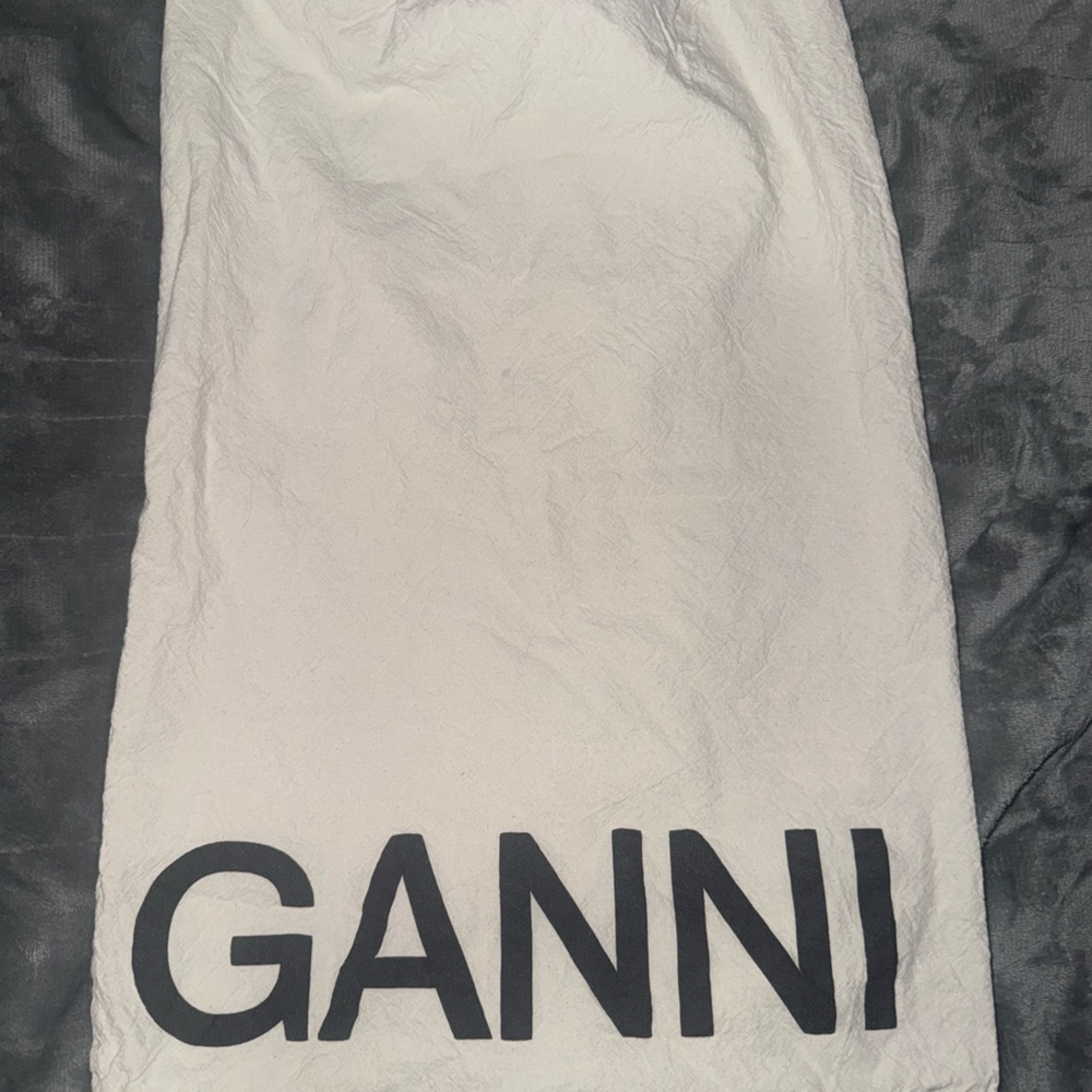 Ganni Black and White Tote Bag